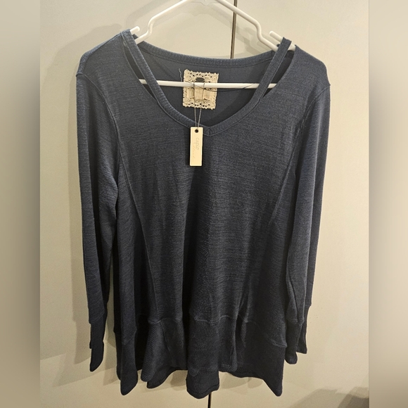 Cupio Womans Large Blue Long Sleeve Top/Tunic - Picture 1 of 6